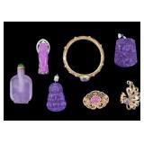 Purple Stone Snuff Bottle, Pendants