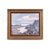 Signed Oil on Canvas, Beach Scene