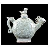 Chinese Celadon Glaze Porcelain Phoenix Flagon