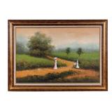 Landscape Signed Oil on Canvas Painting