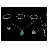 Gold and Silver Tone Cabochon Jewelry