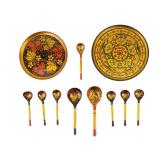 Vintage USSR Khokhloma Lacquerware