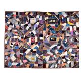 Late 19th, Early 20th Lucky Crazy Quilt