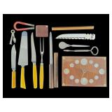 Silver Coin Clock, Flatware, Letter Openers +