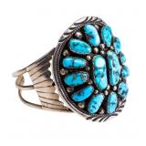 Percy Spencer Native American Silver Turquoise Bra