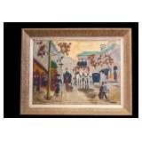 Expressionist  Signed Oil on Canvas