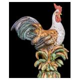 MC Monumental Porcelain Painted Rooster