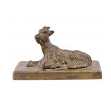 Late 19th to 20th C Bronze Goat Statuette
