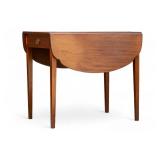 Mahogany Inlaid 1-Drawer Pembroke Table
