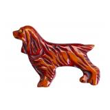 Vintage Carved Bakelite Dog Brooch