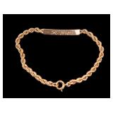 14K Gold Bracelet w/ Twisted Braid Pattern