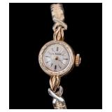 14K Gold Huguenin Watch with Hamilton Face
