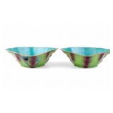 Pair of Red Seal Porcelain Dishes w/ Tongzhi Mark