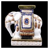 Vintage Thai Porcelain Hand Painted Elephant