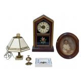 Ingraham Mantle Clock, Vintage Lamp, and More