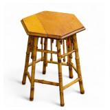 Early Bamboo Oak Top Tabouret / Table