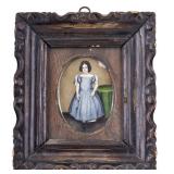 19th Century Watercolor on Natural Material
