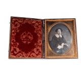 Leather Cased Ambrotype of Woman
