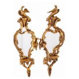 Pair of Rococo Style Eagle Mirrors (New)