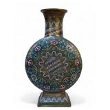 19th C Chinese Cloisonne Moon Flask ~20" H