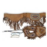 Vintage Native American Bead & Leather Clothing, +