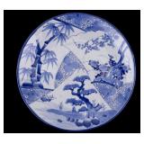 Large Japanese Blue & White Charger Plate