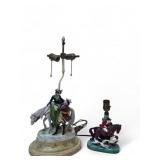 Capodimonte Porcelain Figural Table Lamps