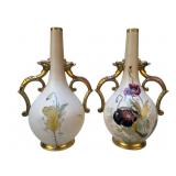 R.H. Austria Hand-Painted Porcelain Vases (2)