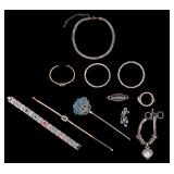 Chinese Enamel and Rhinestone Jewelry