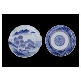 2 Large Japanese Blue & White Imari Chargers