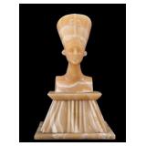 Carved Onyx Bust Queen Nefertiti Lamp