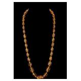Russian Pressed Amber Bead Necklace