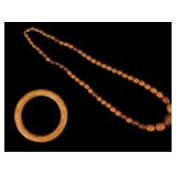 Bakelite Necklace & Bangle Bracelet
