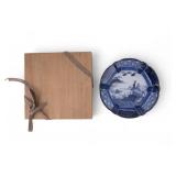Antique Japanese Blue Export Plate