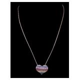 Rainbow Sterling Necklace