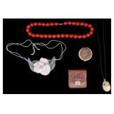 Cinnabar and Vintage Jewelry
