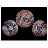 3 Japanese Imari Porcelain Charger Plates