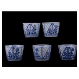 19C Japanese Imari Porcelain Cups (5)