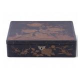 Japanese Black & Gold Lacquer Document Box