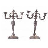 Rococo-Style 2 Arm Candelabras (2)