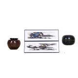 Lacquerware Vessels + Chinese Ink Wash