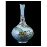 Japanese Marked Cloisonne Dragon Vase