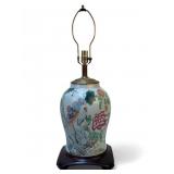 Chinese Famille Verte Porcelain Lamp