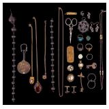 Victorian Jewelry, Scissors, Beads, Watches, More