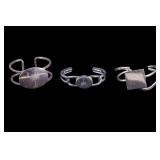 Vintage "Best" Silver Tone Cuff Bracelets