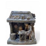 French Spelter Figural Lamp