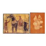 Stretched and Framed Batik Textiles (2)