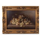 Large Original Fruit Still-Life Oil on Canvas