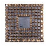 Unusual Brutalist Gilt Carved Mirror