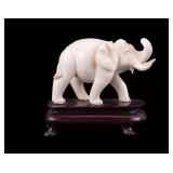 Hand-Carved Elephant Figurine